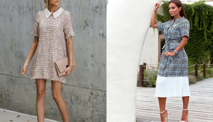 9 стильних суконь із твіду на осінь: що приглянути на вересень і з чим носити