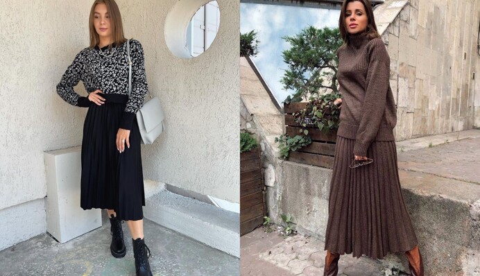 Спідниця плюс светр: 9 стильних образів на прохолодний вересень