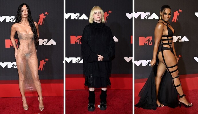 Меган Фокс в прозрачном платье, Билли Айлиш в свитере и другие эпатажные образы красной дорожки MTV VMA 2021