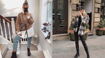 Під спідницю і джинси: 9 стильних луків з "мартінсами" на прохолодну осінь