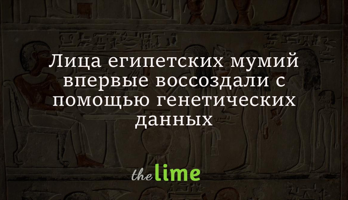 Лица египетских мумий впервые воссоздали с помощью генетических данных