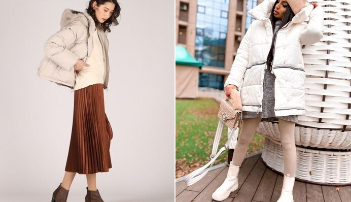 Як носити пуховик зі спідницею та не виглядати безглуздо: 8 стильних комбінацій на кожен день