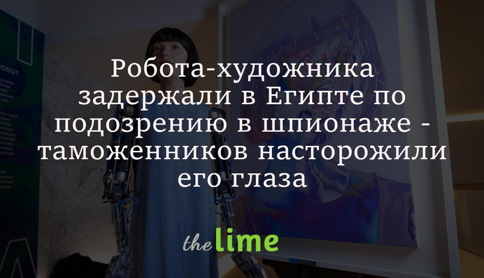 Робота-художника задержали в Египте по подозрению в шпионаже - таможенников насторожили его глаза