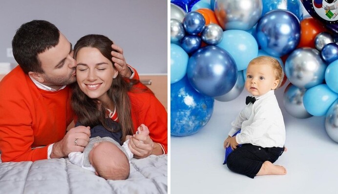 Григорій Решетнік із дружиною відсвяткували перший день народження молодшого сина - милі фото