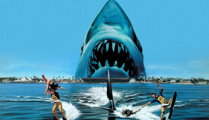 Акула повторила перед фотографом знаменитый кадр из фильма 