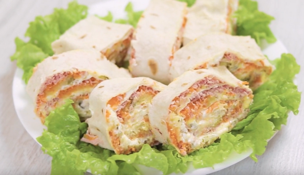 Как приготовить Оливье в лаваше: рецепт новогодней закуски