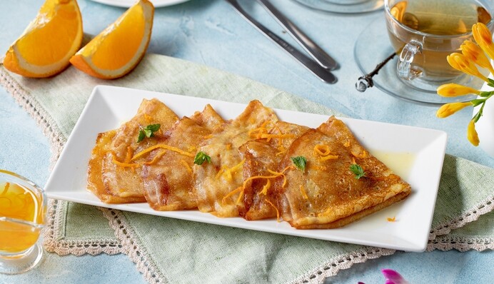 Как приготовить французские блинчики Креп Сюзетт: классический рецепт с апельсиновым соусом