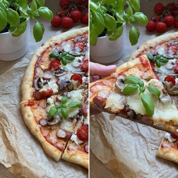 Как приготовить пиццу с грибами и охотничьими колбасками: простой рецепт