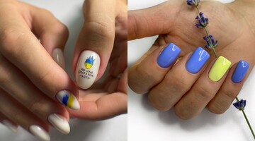 Идеи для патриотического маникюра: топ-10 дизайнов в желто-голубых цветах