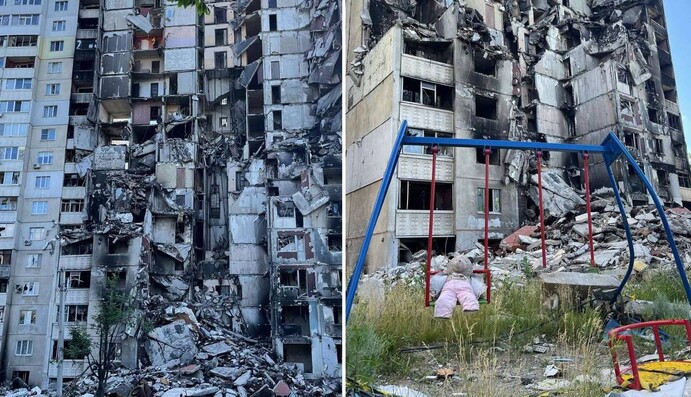 Город ранен почти повсюду: Андрей Бедняков показал разрушенный оккупантами Харьков