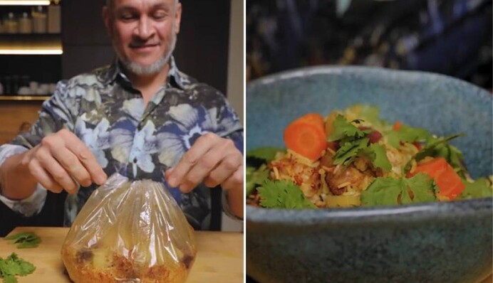 Ектор Хіменес-Браво показав, як готувати швидкий плов зі свининою у духовці: відео