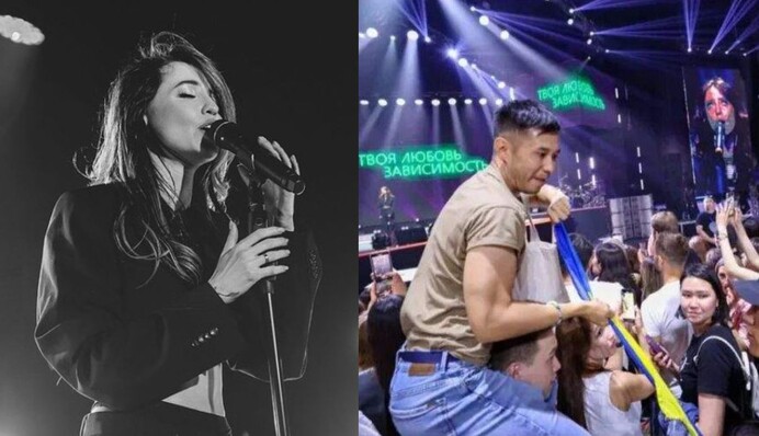 Під час виступу Дорофєєвої в Казахстані людям не дозволили розгорнути українські прапори