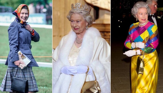 Не только яркие шляпки: 5 самых неожиданных модных образов королевы Елизаветы II