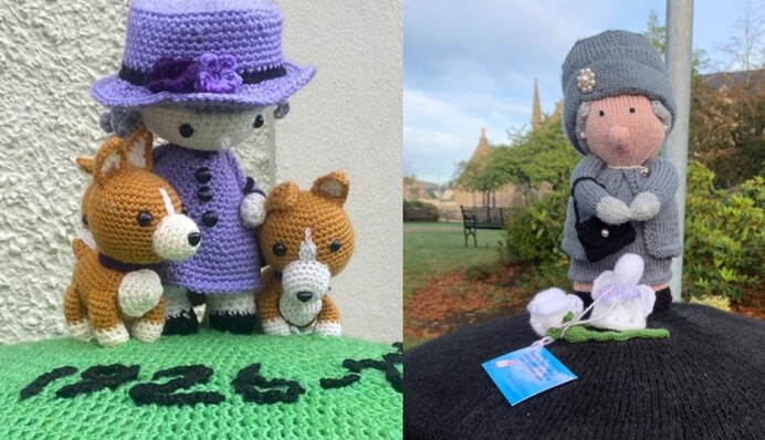 В Британии память Елизаветы II почтили вязаными фигурками королевы: трогательные фото
