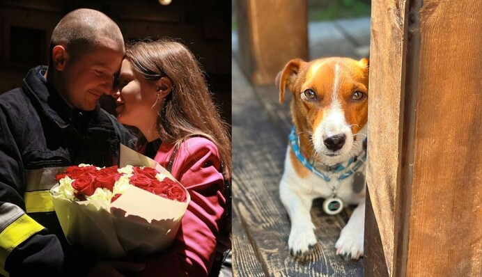 Розчулив навіть Патрона: рятувальник ДСНС романтично освідчився коханій на сцені театру