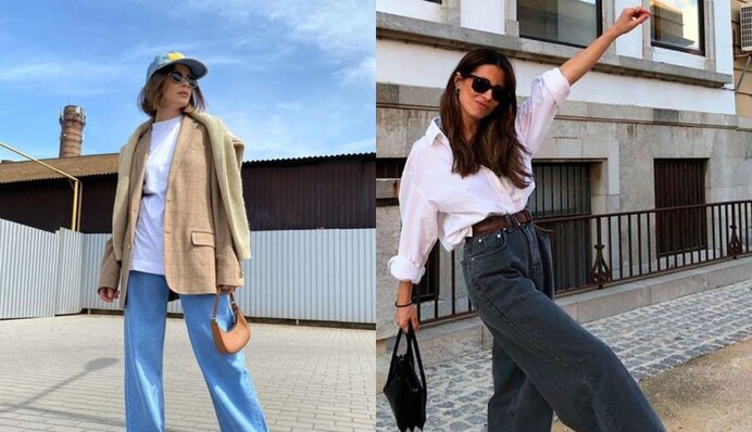 С чем носить широкие джинсы: 8 самых модных сочетаний этой осени