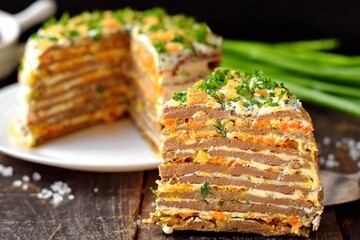 Як приготувати печінковий торт з курячої печінки: простий покроковий рецепт