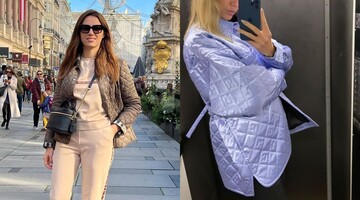 Леся Нікітюк та Христина Решетнік у модних стьобаних куртках показали головний тренд осені: фото