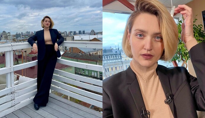 Віра Кекелія у брючному костюмі показала найбільший тренд 2022 року: фото