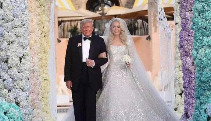 Младшая дочь Дональда Трампа в роскошном платье вышла замуж за миллиардера: фото свадьбы