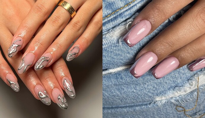 Як виглядає манікюр з ефектом металік – популярний тренд 2022 року: фото