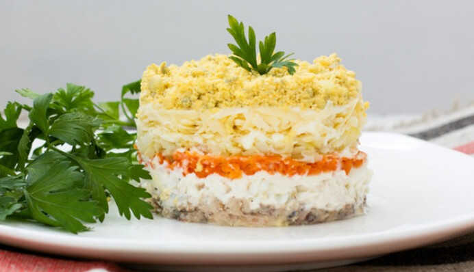 Блогер поделилась необычным рецептом салата Мимоза с крекерами: как его приготовить