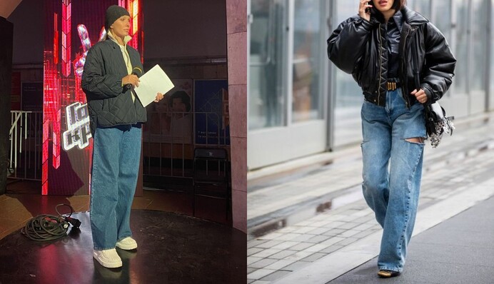 Катя Осадчая показала самый модный фасон джинсов этой зимой: фото