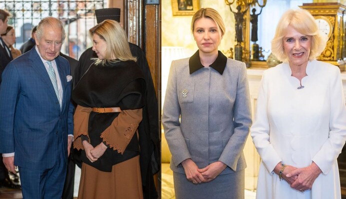 Олена Зеленська зустрілася з королем і королевою Британії: фото та подробиці зустрічі