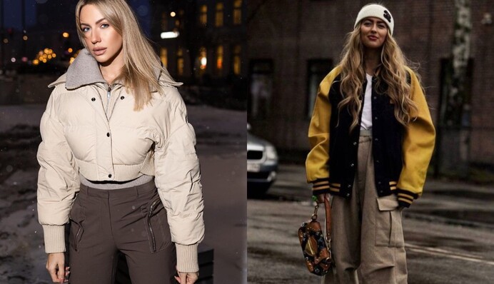 Леся Никитюк в коротком бомбере и штанах карго показала главные тренды 2022 года: фото