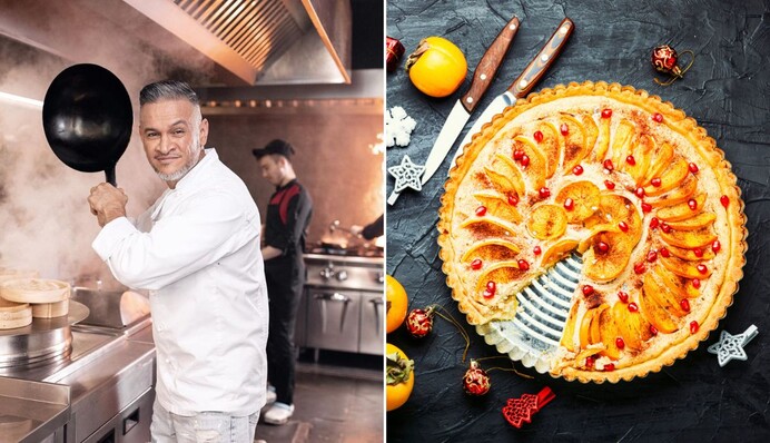 К Новому году и Рождеству: Эктор Хименес-Браво поделился рецептом пирога с хурмой