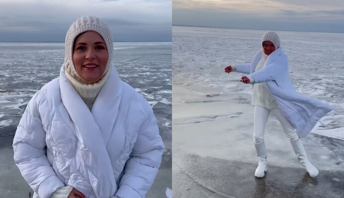 Наталка Денисенко в стеганном пуховике и капоре показала главные тренды зимы: фото