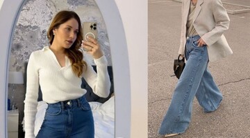 Стильно та просто: Наталка Денисенко показала, як створити базовий образ з широкими джинсами
