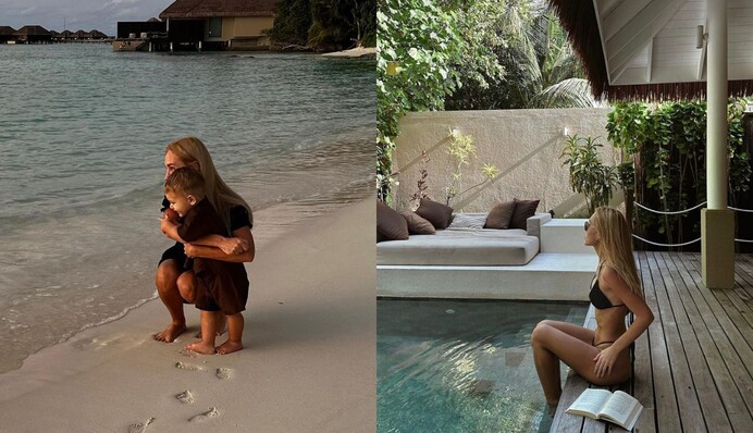 Даша Квіткова у купальнику показала фото з розкішного відпочинку на Мальдівах