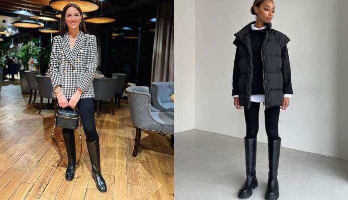 Христина Решетнік показала, з чим носити модні високі чоботи у 2023 році: фото