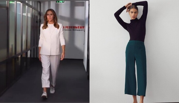 Катя Осадчая показала модные укороченные брюки, ставшие трендом 2023 года: фото