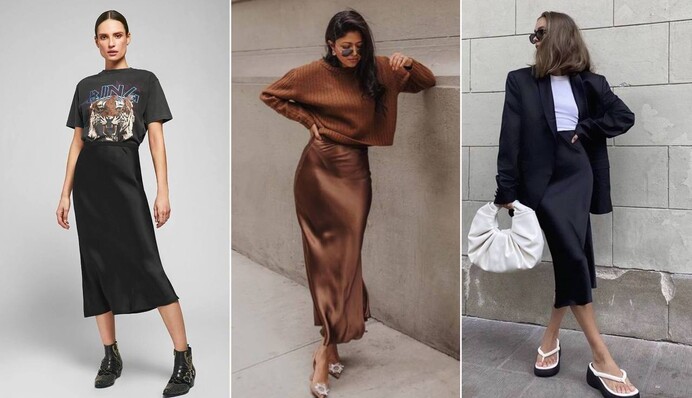 Атласна спідниця - великий тренд 2023 року: з чим її носити