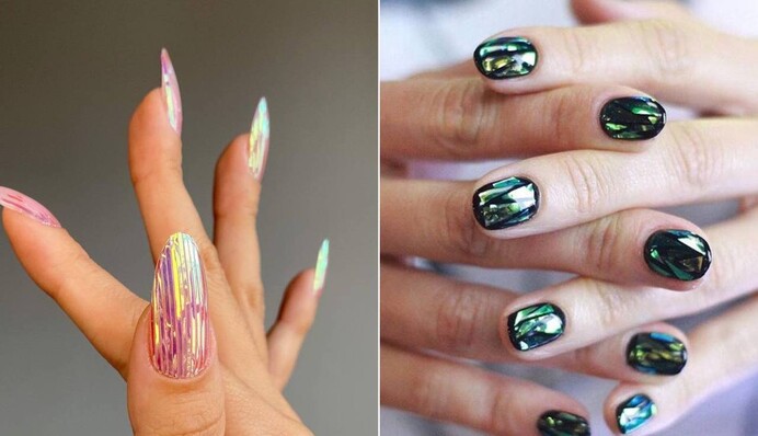 Как выглядят стеклянные ногти – оригинальный тренд маникюра 2023 года: фото