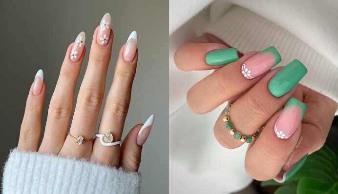 Как выглядит маникюр с ромашками – большой тренд весны 2023 года: фото