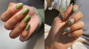 Оливкові нігті – свіжий весняний тренд: 8 ідей модного манікюру