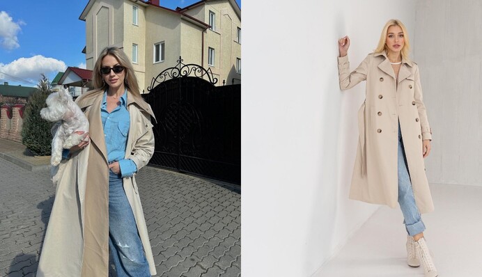 Леся Никитюк продемонстрировала, какие плащи считают главным трендом весны 2023 года: фото