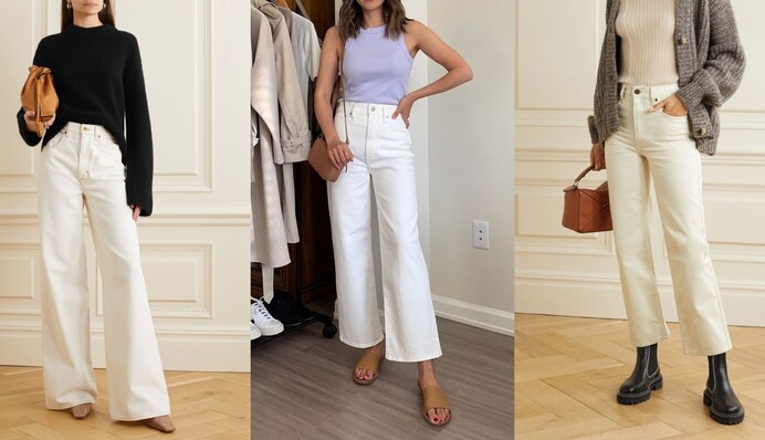 Білі джинси – тренд 2023 року: які фасони в моді і з чим носити