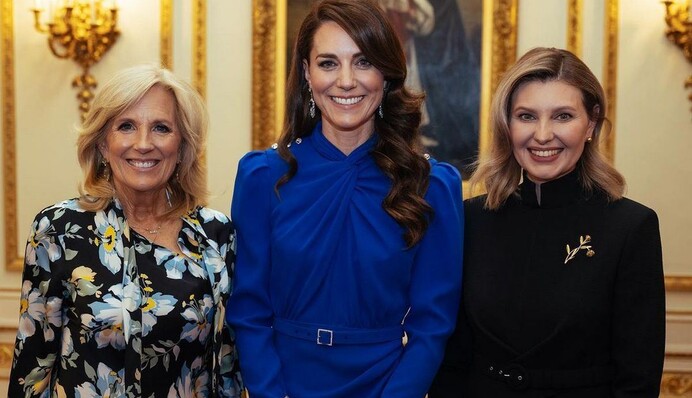 Настоящее удовольствие: Елена Зеленская в Лондоне встретилась с Кейт Миддлтон и Джилл Байден
