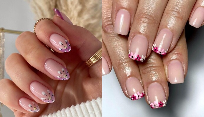 Ніжний квітковий френч став трендом 2023 року: як виглядає модний манікюр