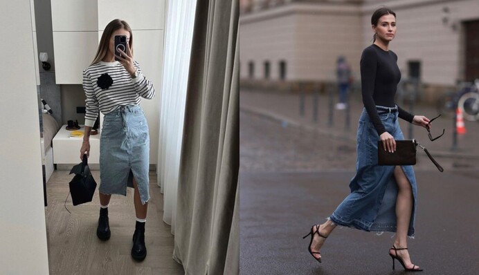 Джинсові спідниці з розрізом – найбільший тренд 2023 року: з чим носити модний фасон