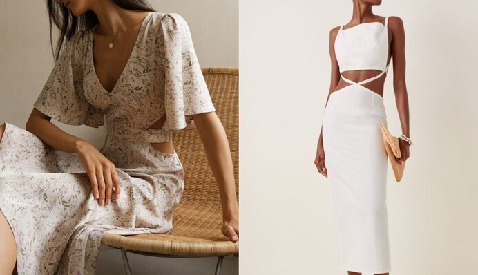 Платья с вырезами на талии стали трендом 2023 года: модные идеи для выпускного