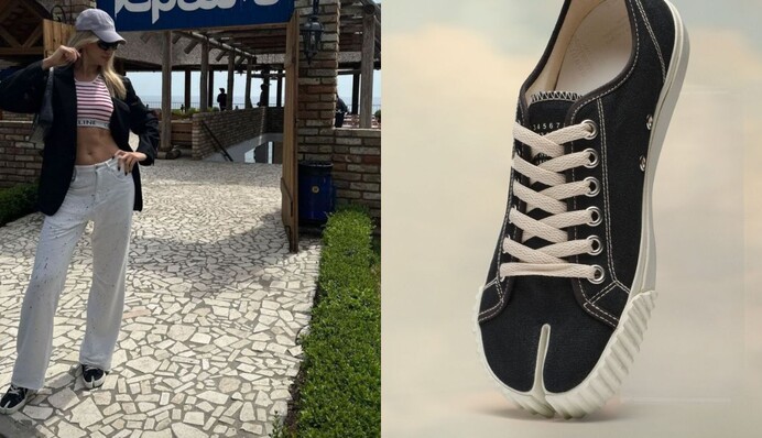 Обувь с раздвоенным носком стала трендом: Леся Никитюк показала модные кеды
