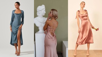 Атласные платья стали трендом лета 2023 года: модные идеи на выпускной