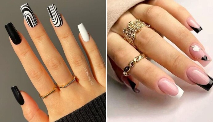 Чорно-білі нігті - тренд літа 2023 року: фото манікюру, який варто повторити