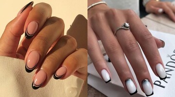 Черный френч – большой тренд 2023 года: фото стильных вариантов классического маникюра