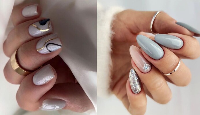 Серый – не значит скучный: идеи современного маникюра в модном цвете 2023 года